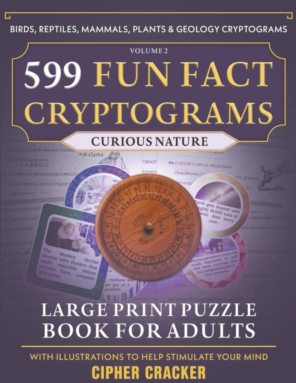 Cover of 599 Fun Fact Cryptograms (Curious Nature Edition)